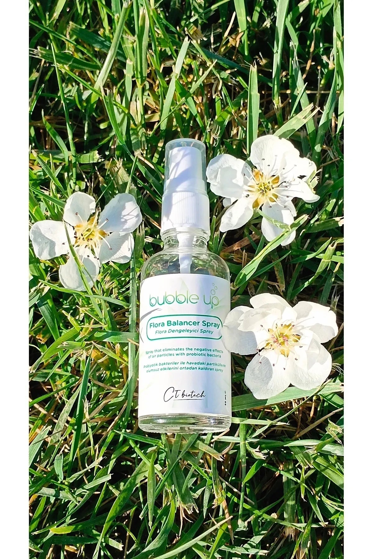 Bubble Up Flora Balancing Spray (NOG STEEDS NIET VAN UW ALLERGIE AF?) - Elimineert negatieve effecten van luchtdeeltjes met Probiotische bacteriën - 50 ml