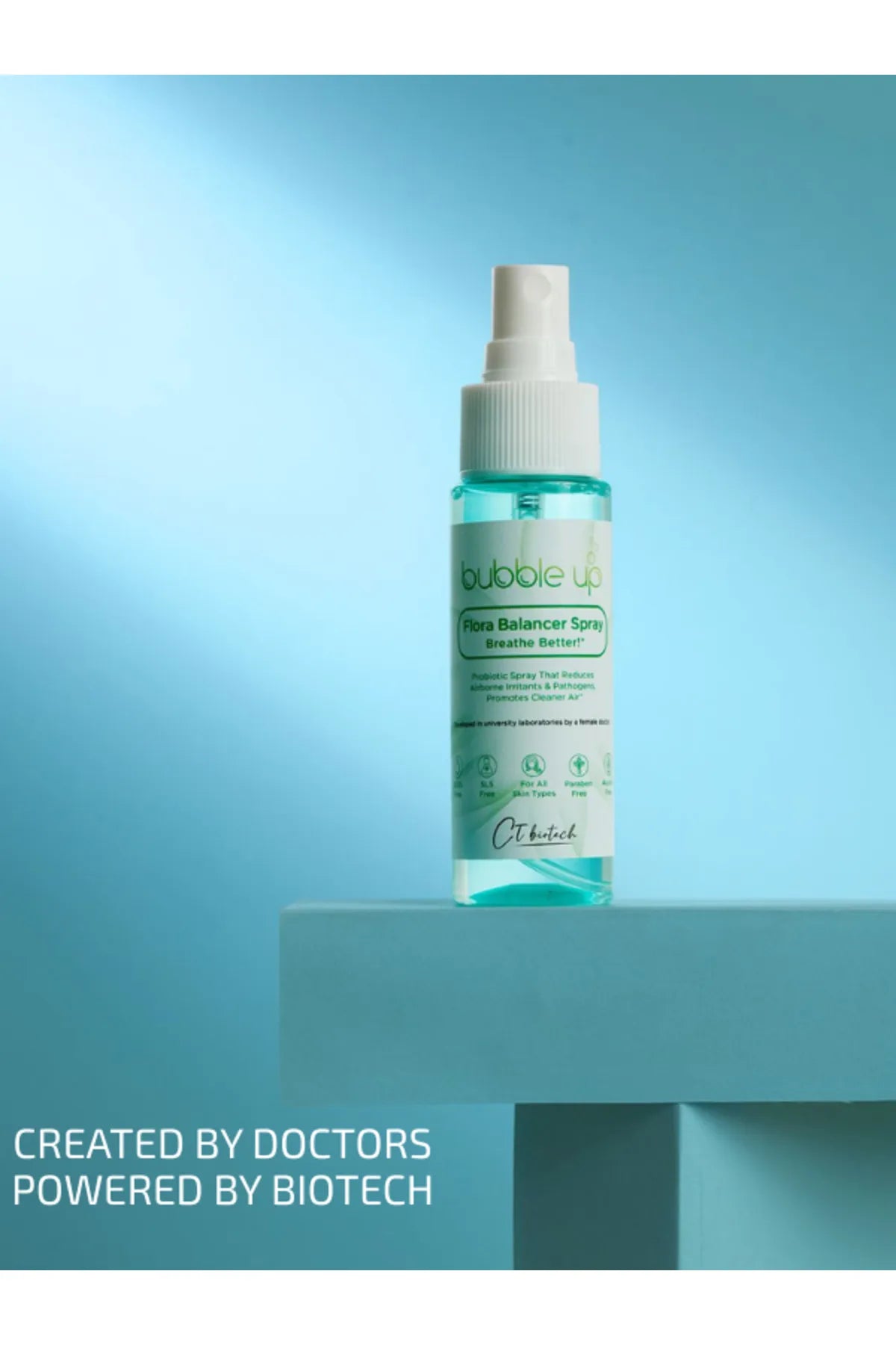 Bubble Up Flora Balancing Spray (NOG STEEDS NIET VAN UW ALLERGIE AF?) - Elimineert negatieve effecten van luchtdeeltjes met Probiotische bacteriën - 50 ml