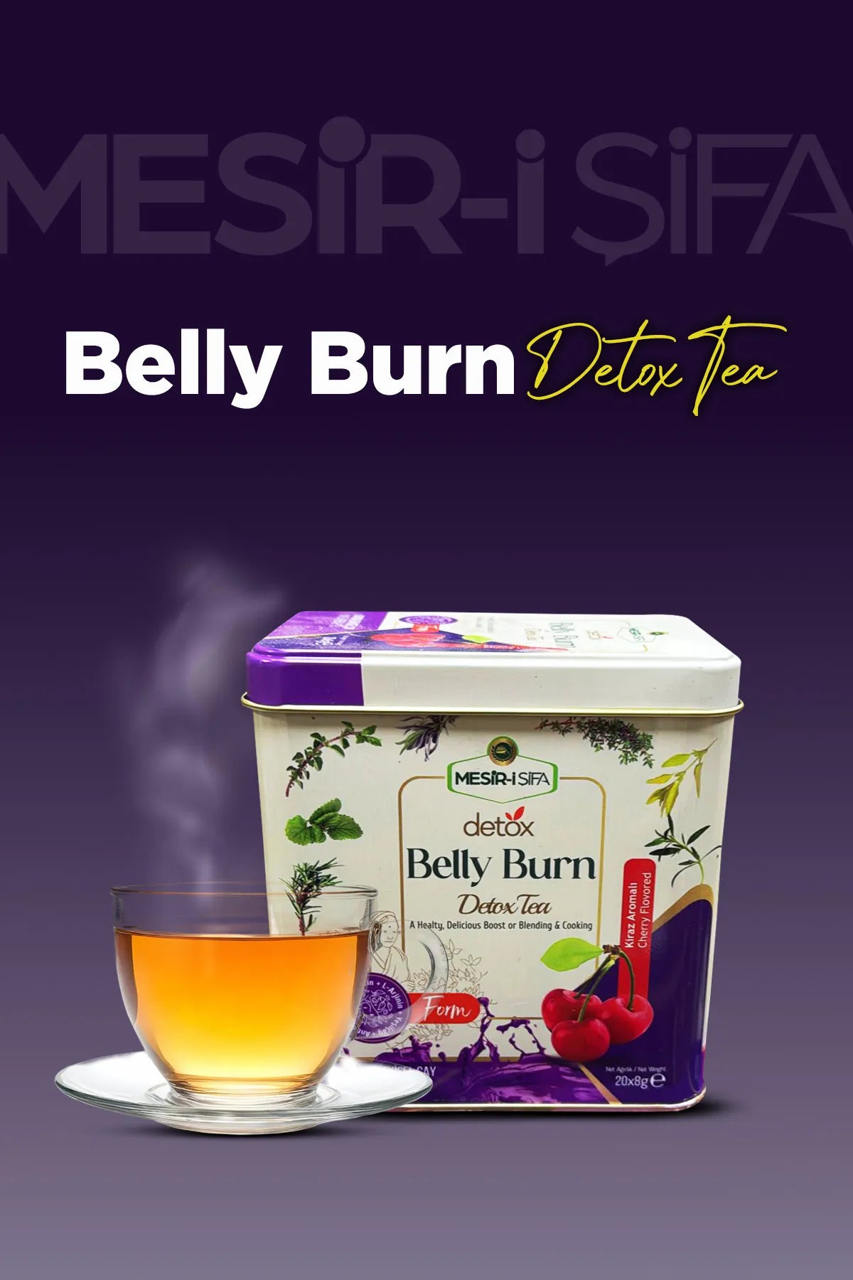 Mesir-i-Sifa Belly Keto Burn Detox Thee 20 stuks x 8gr - Gemengde Kruidenthee - Kersensmaak - een gezonde heerlijke boost of mixen en koken