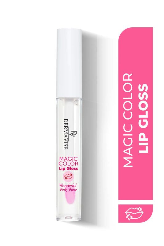 Dermavise Magic Color Lipgloss - Wonderful Pink Shine - Kleurveranderend - Hydraterend effect - Glanzende look - Permanent effect - 6 ml