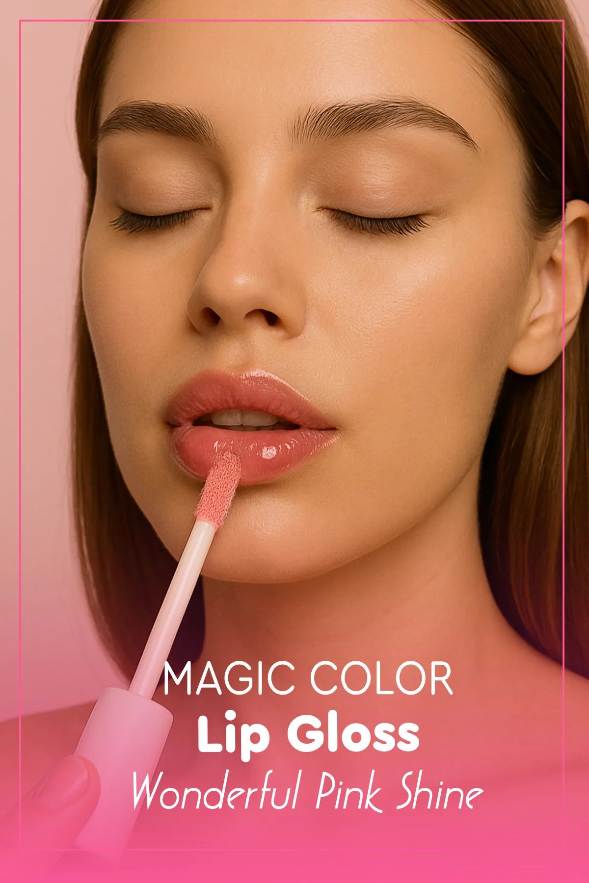 Dermavise Magic Color Lipgloss - Wonderful Pink Shine - Kleurveranderend - Hydraterend effect - Glanzende look - Permanent effect - 6 ml