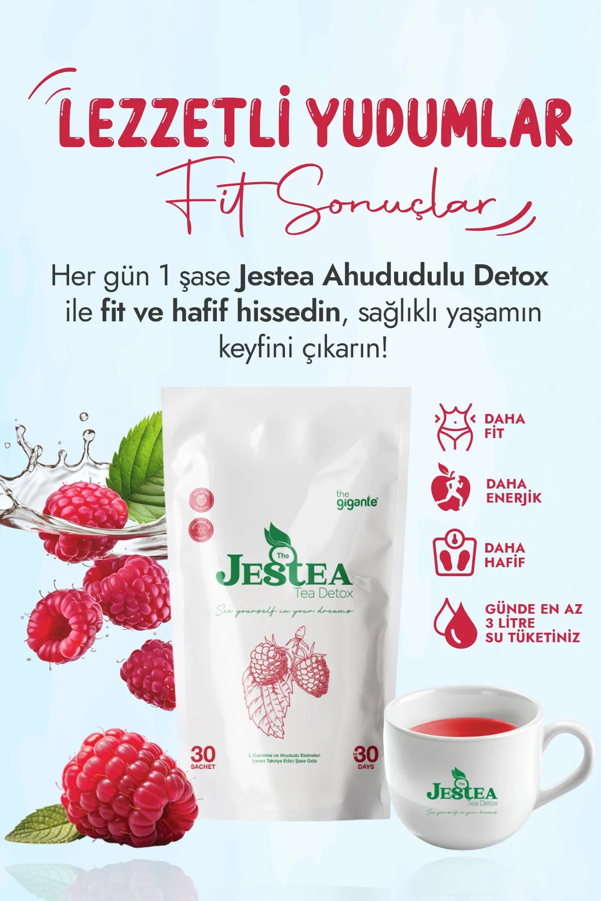 Jestea Form Detox Kruidenthee met Frambozensmaak 30 stuks