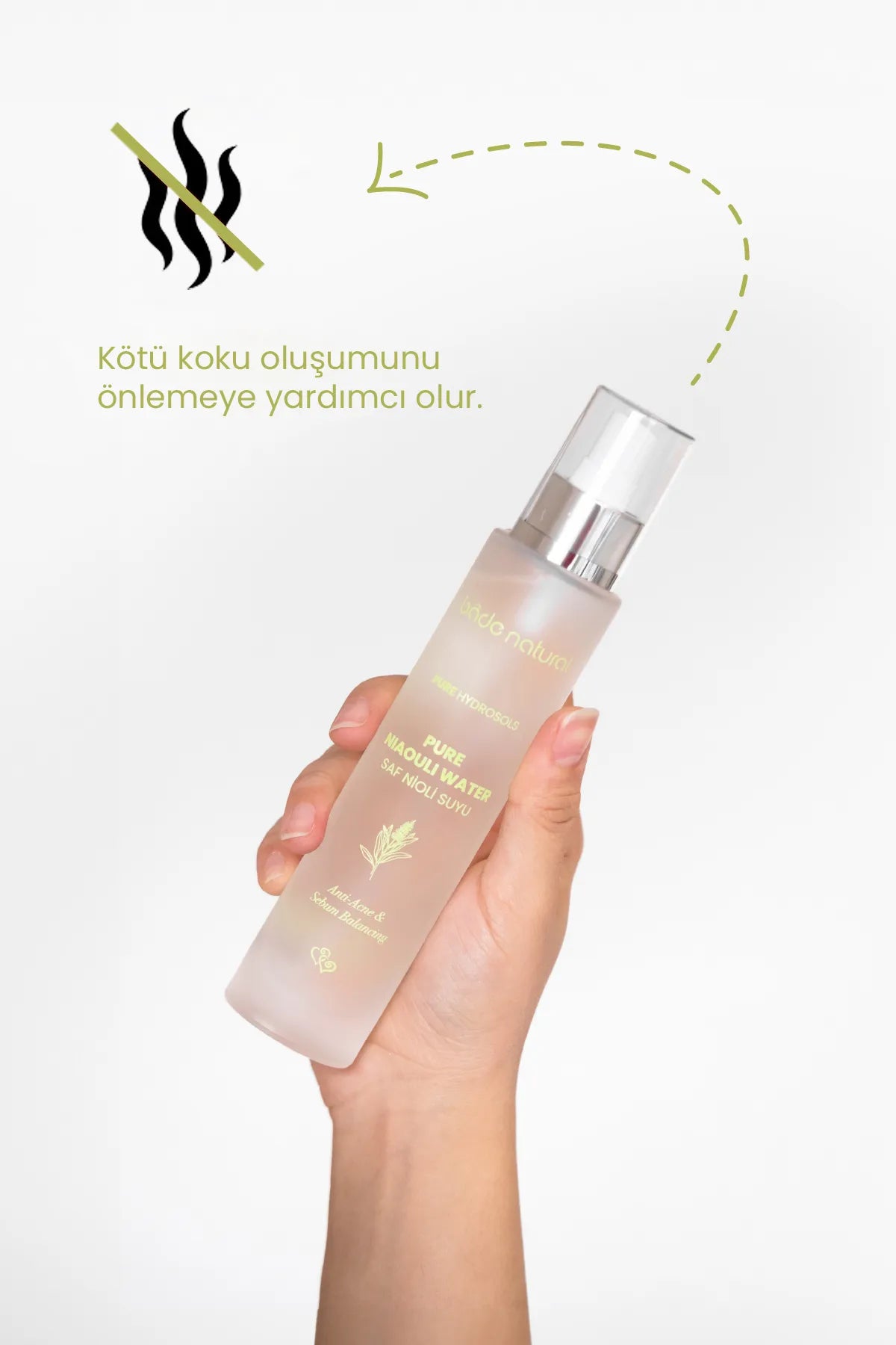 Bade Natural Niaouli Water (Nioli Suyu) - Slechte Geur Preventieve Intieme Verzorgingsspray 100% Natuurlijk en Puur 100 ml