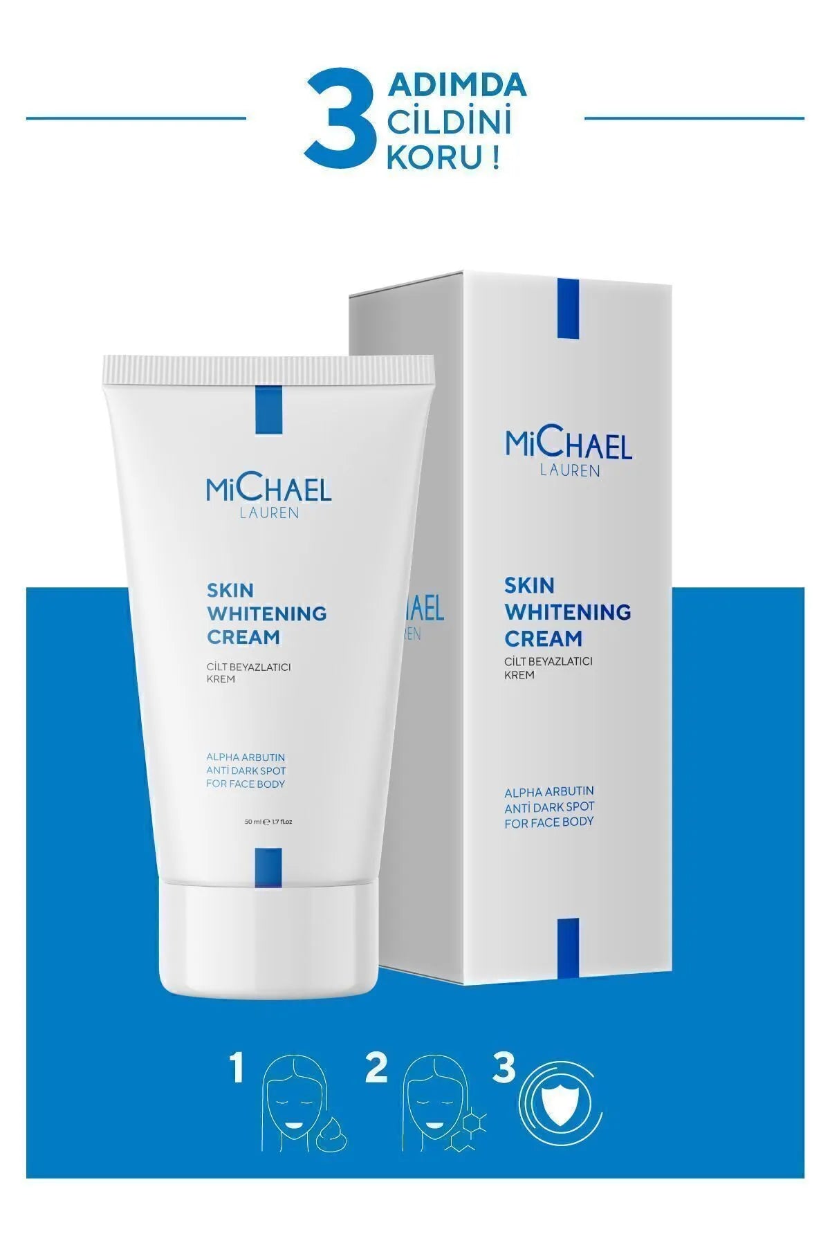 MiChael Lauren Skin Whitening Cream - Alpha Arbutin - Anti Dark Spot - For Face Body - Huidverhelderende Verhelderende Glutathion Anti-vlek Hydraterende Crème Zoethoutwortelextract - 50 ml