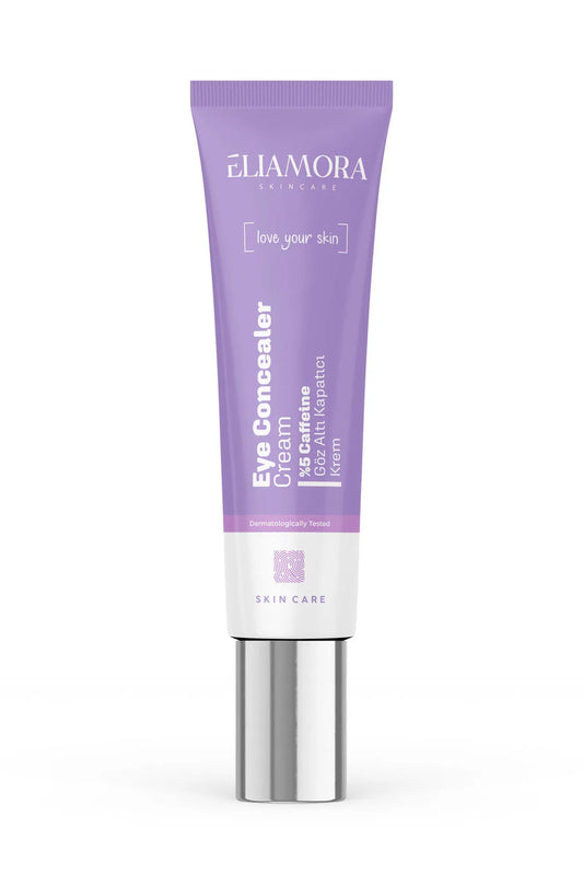 Eliamora Eye Concealer Cream 5% Cafeïne - Concealercreme voor onder de ogen - Zorgt voor perfecte dekking - Vitamine C - Dermatologisch getest - Alle huidtyen - 20 ml