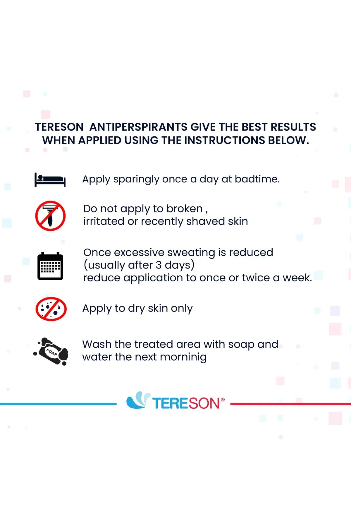 Tereson Anti-Transpirant Spray – Effectieve Oplossing tegen Overmatig Zweten – Anti Zweet - Geschikt voor Handen, Voeten en Oksels – 50 ml