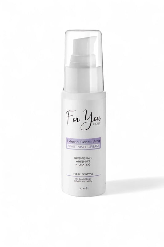 For You Gold Whitening Cream External Genital Area - Brightening - Whitening - Hydrating - Preventie van verkleuring van de genitale zone (oksel - knie - elleboog en uitwendige genitale zone) Kleurvereffenerende bleekcrème - Alle huidtypen - 50 ml