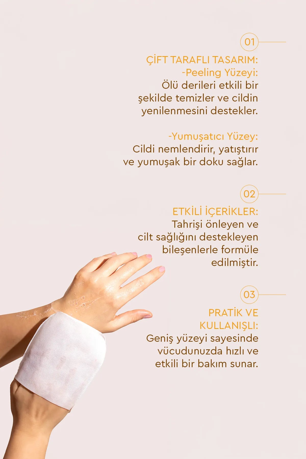 Mjcare Strong Body Peeling Pad - Sterke Lichaamspeeling Pad 3 stuks - Diepe reiniging (Deep cleansing) + Peeling + Hydratatie (Moisturizing) - Multifunctionele huidverzorging met dubbelzijdig - zakvormig - wegwerppad - Alle huidtypen