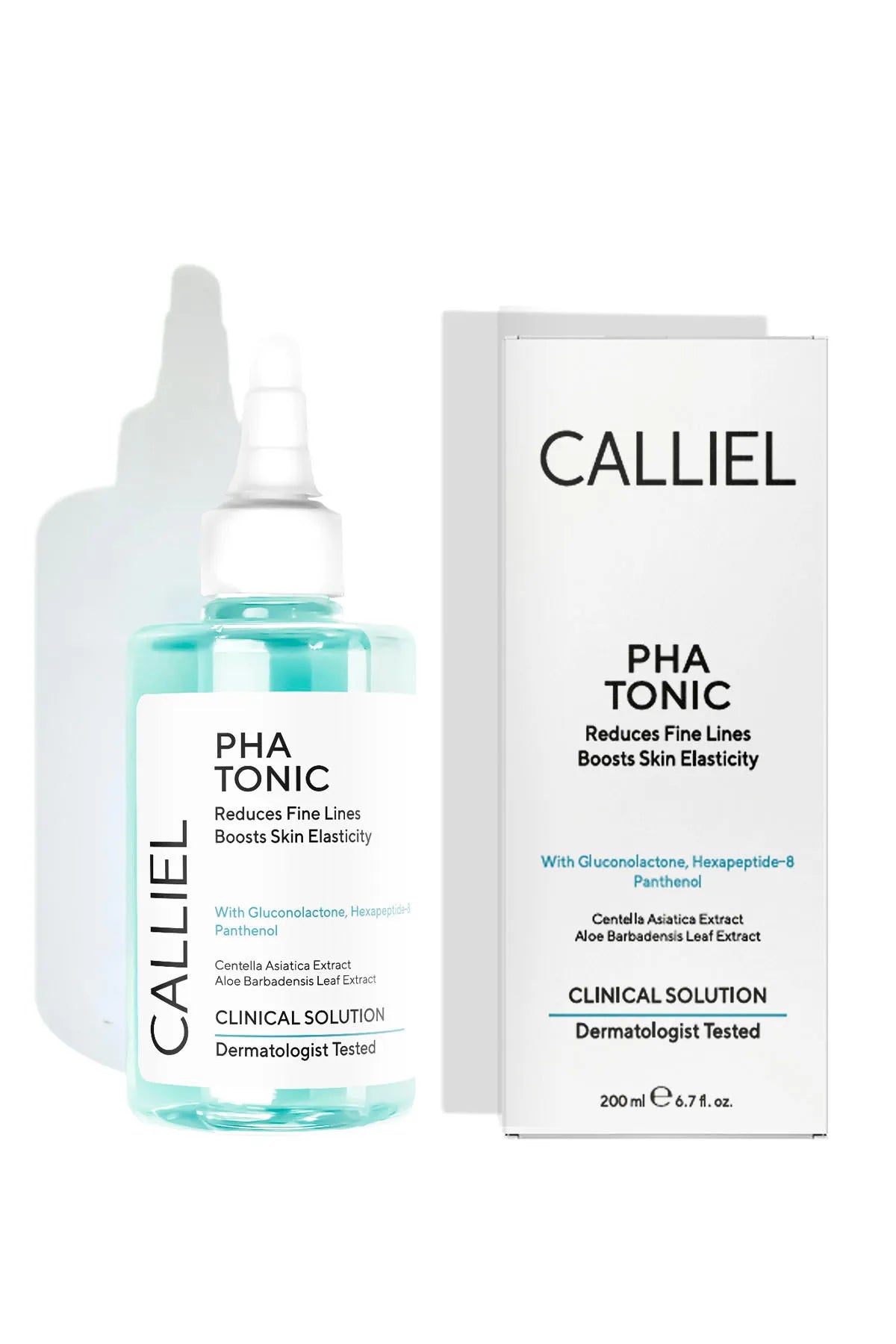 Calliel PHA Tonic Fine Lines Boosts Skin Elasticity - Vermindert Fijne Lijntjes & Rimpels - Verhoogt Huidelasticiteit - Effectieve Anti-Aging Verstevigende & Opvullende PHA-Tonic - Panthenol - Centella Asiatica Extract - Dermatologisch getest 200ml