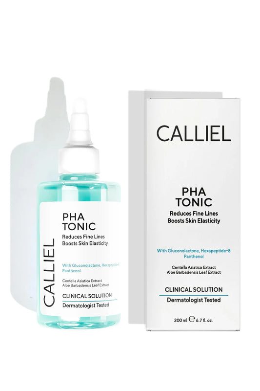 Calliel PHA Tonic Fine Lines Boosts Skin Elasticity - Vermindert Fijne Lijntjes & Rimpels - Verhoogt Huidelasticiteit - Effectieve Anti-Aging Verstevigende & Opvullende PHA-Tonic - Panthenol - Centella Asiatica Extract - Dermatologisch getest 200ml