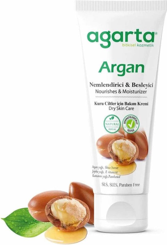 AGARTA Natuurlijke Gezichts- en Handvoedende Argan Olie Huidverzorgingscrème 20 ml