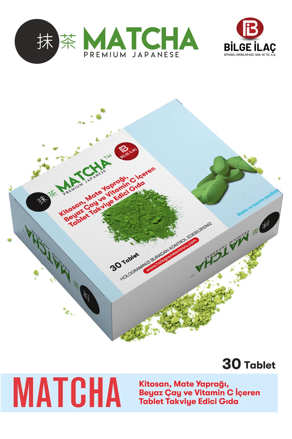 Matcha Premium Japanse L-Carnitine Tabletten – 30 Tabletten