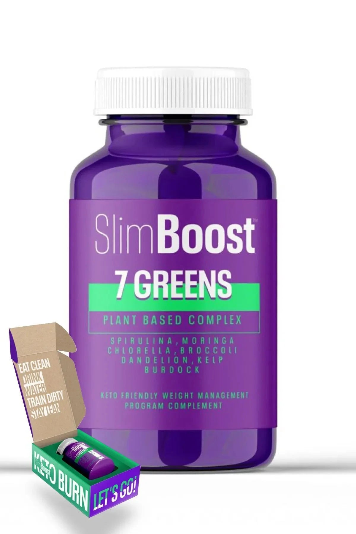 SlimBoost 7 Greens Plant Based Complex 30 Capsules