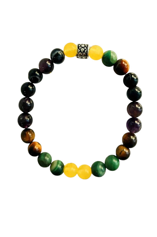 ESK KEHRIBAR Perlavita Armband 1stuk - Boze Oog (NAZAR) Armband Natuursteen Geluk - Succes - Overvloed - Speciale armband ontworpen om Positieve Energie & Balans in leven brengen - Bescherming & kracht - Hoogwaardig & stijlvol design - Gecertificeerd