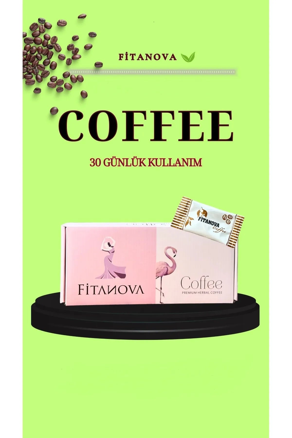Fitanova Koffie Kahve Detox Coffee Premium Herbal Coffee - 1 doos van 30 stuks