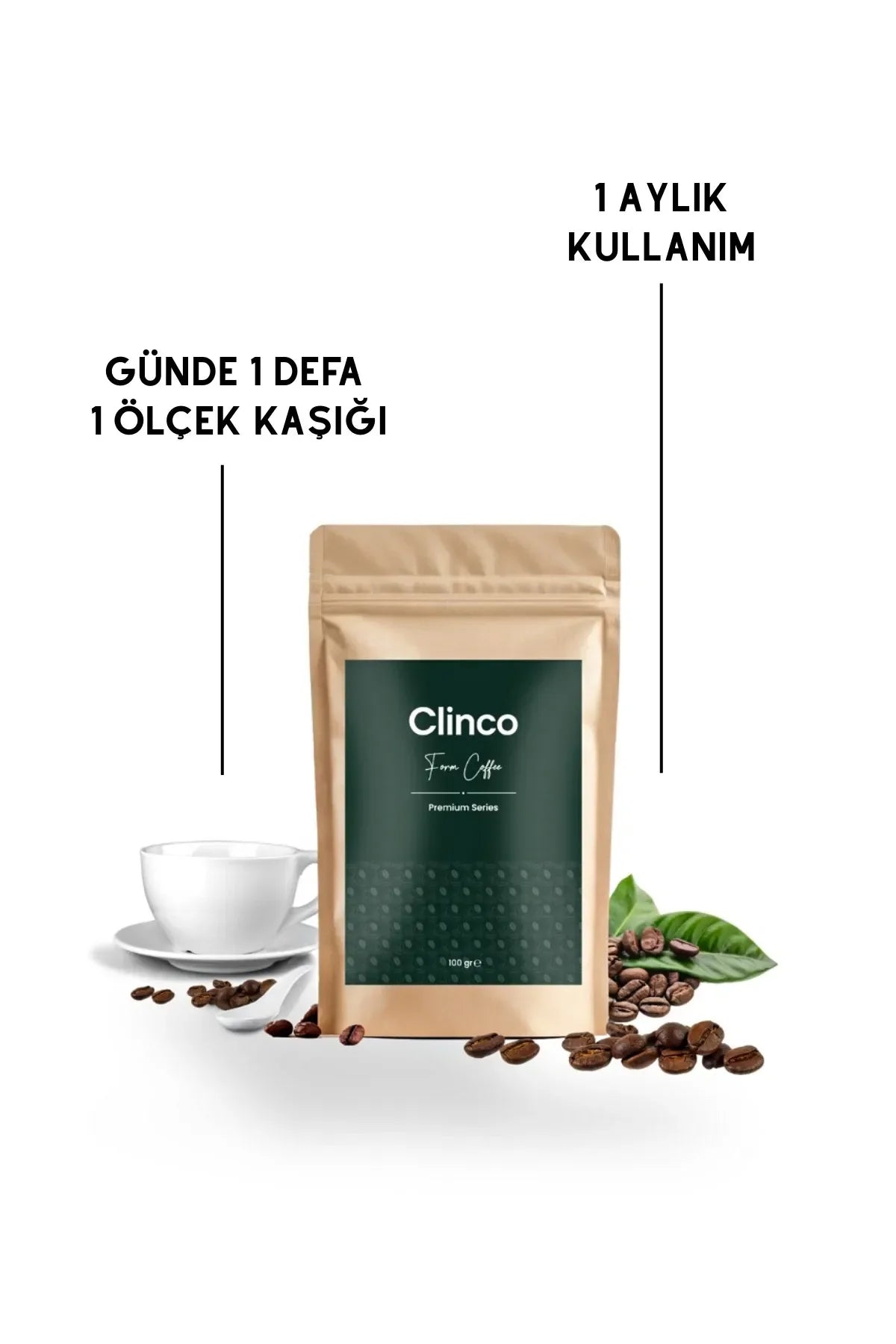Clinco Form Coffee – Special Formula met Detox Koffie - Dieetkoffiepoeder - Koffiemelange met kruideningrediënten 100 gr - 1 Maand Gebruik