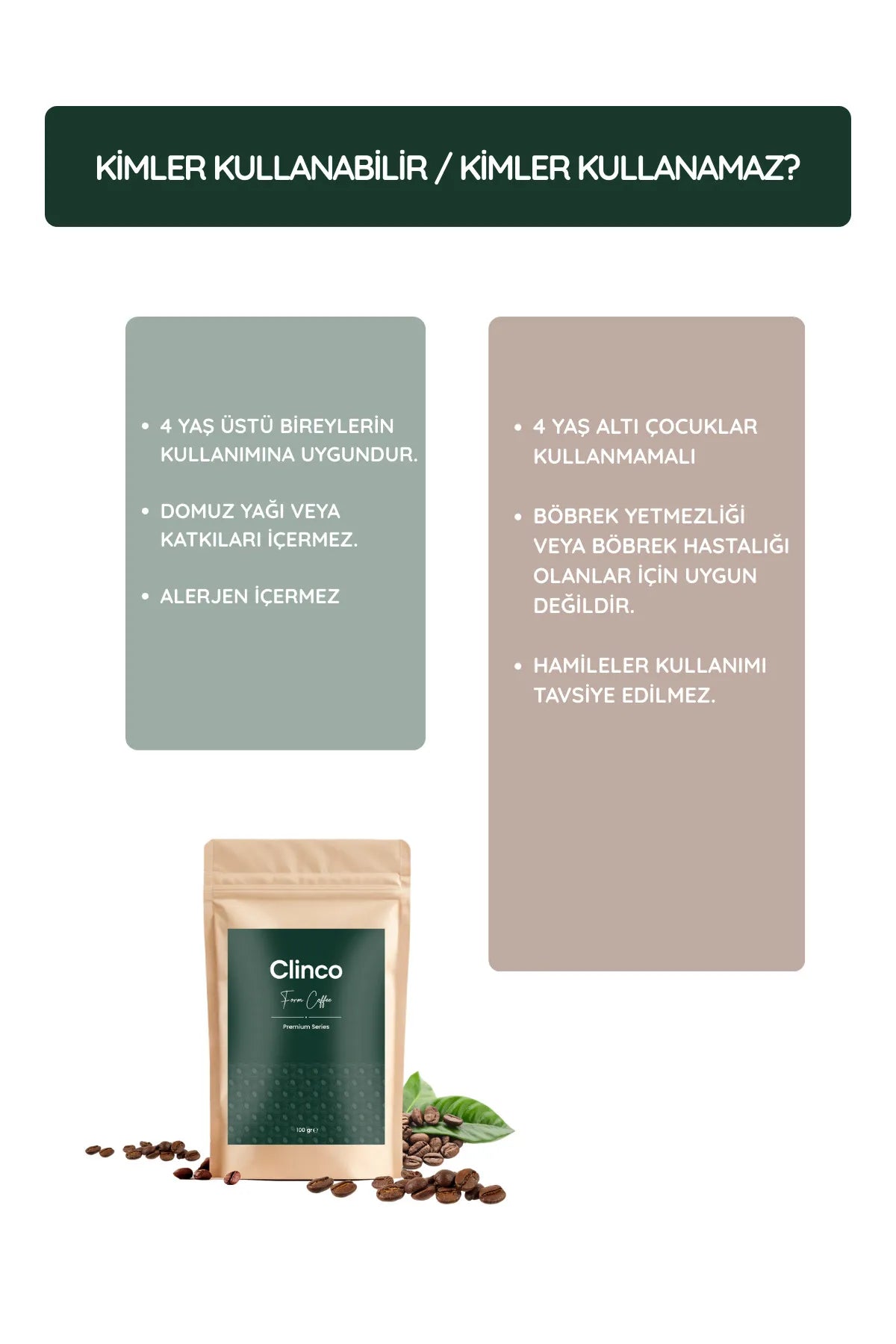 Clinco Form Coffee – Special Formula met Detox Koffie - Dieetkoffiepoeder - Koffiemelange met kruideningrediënten 100 gr - 1 Maand Gebruik