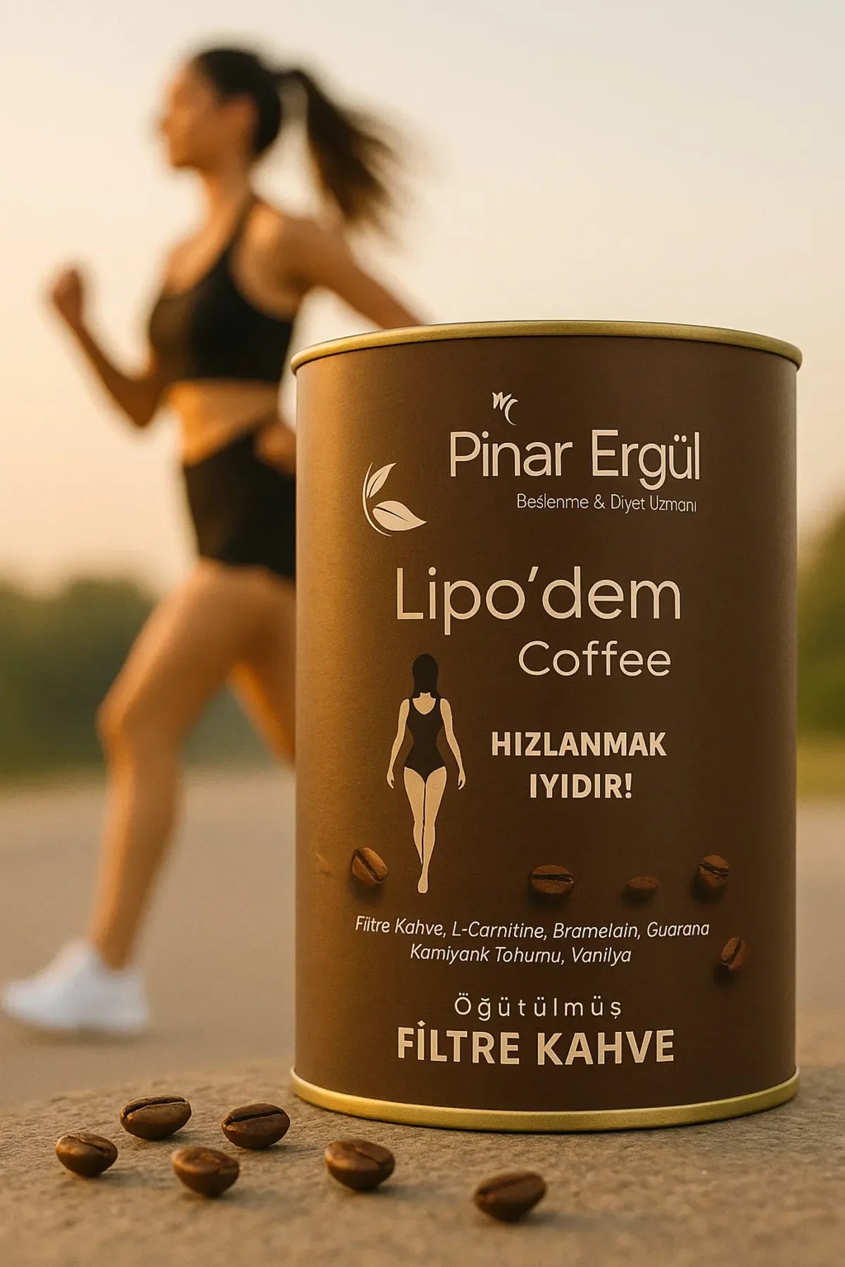 Lipo'dem Wellness Koffie - Detox Coffee - Bevat L-Carnitine+Bromelaine+Guarana+Psylliumzaad en Vanillesmaak - Fit Form Filterkoffie by Pinar Ergul - Speciaal geproduceerd door diëtist Pınar Ergül