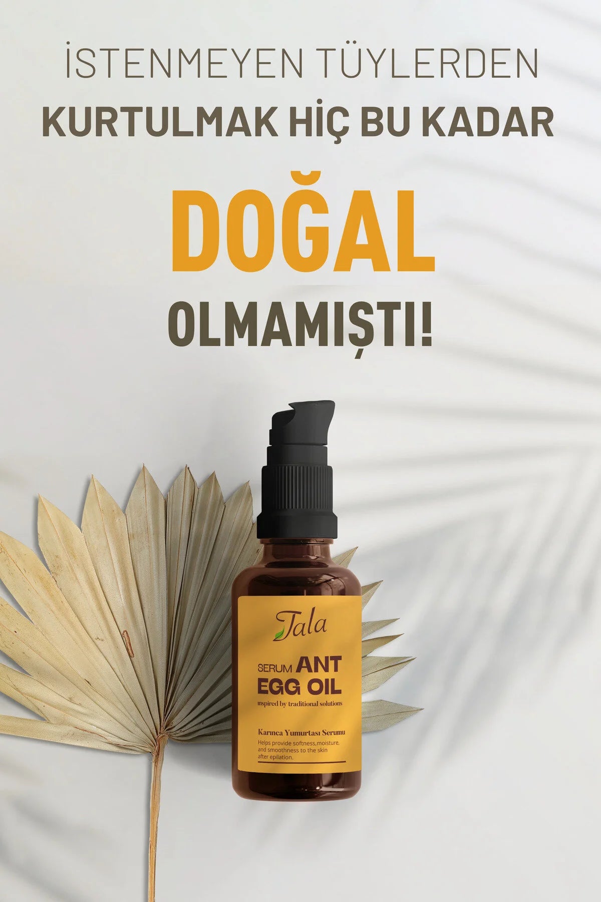 Tala Ant Egg Oil Serum - Gezicht en Lichaam - Speciale formule met Aloe Vera+Sesamolie+Mierenzuur - Verzachtend en hydraterend - Voedt de huid - Verzorging na het epileren - Haarverminderend - Haarverdunning - Zachte verzorging in sermvorm - 30 ml