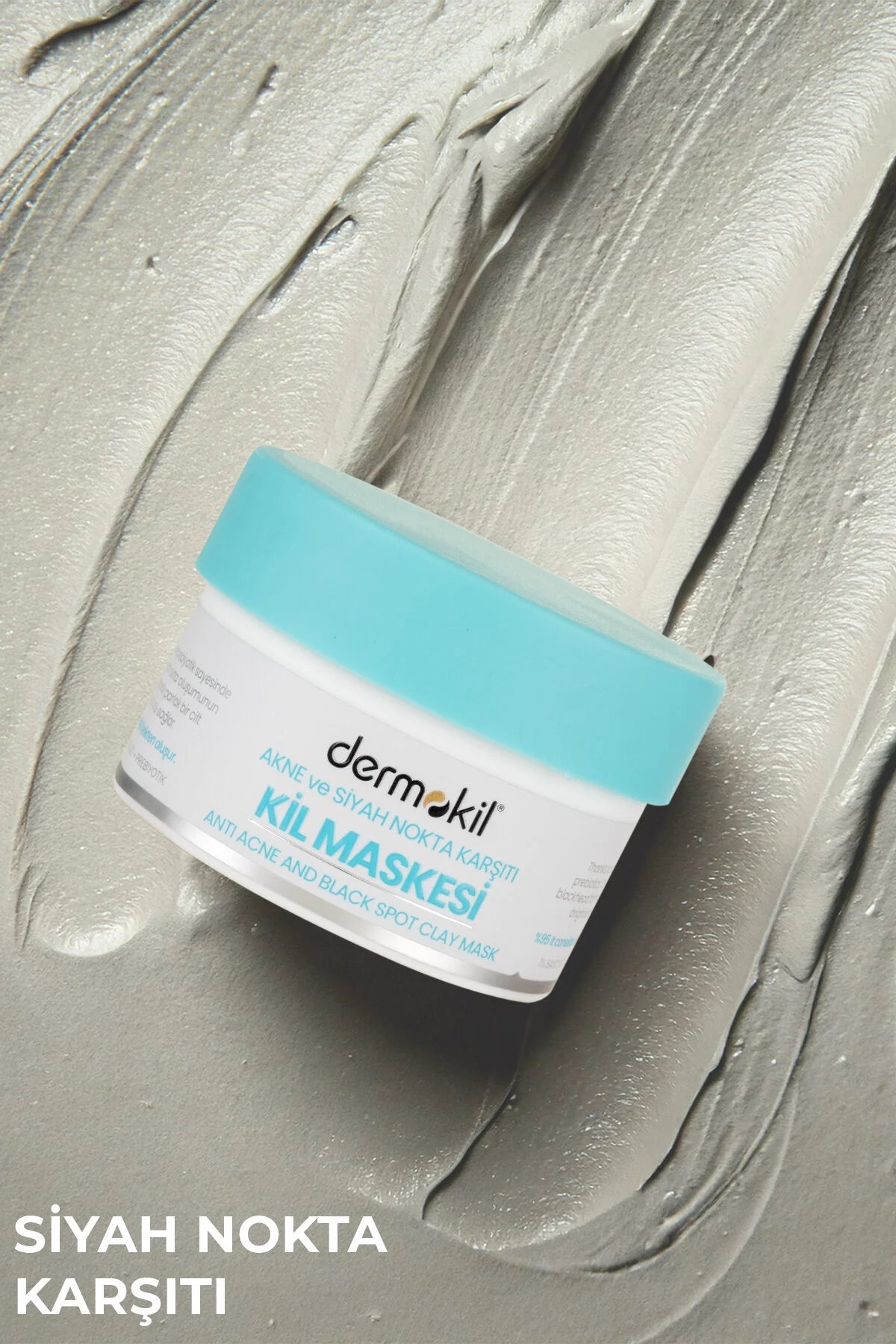 Dermokil Anti-Acne & Black Spot Clay Mask - 1% Salicylic Acid + Prebiotic - Dermokil Kleimasker tegen Anti-Acne en Mee-eter + Poriënverstrakking + Zwarte vlekken - Alle huidtypen - 50 ml