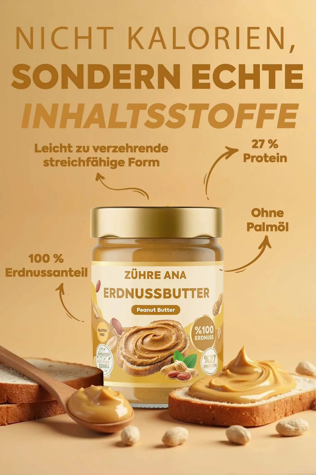 Zühre Ana Fıstık Ezmesi Peanut Butter 315 g