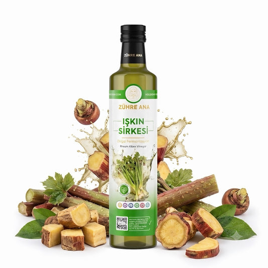 Zühre Ana Rabarberwortel Azijn (Rheum Ribes Azijn) – 500 ml(Işkın kökü sirkesi)