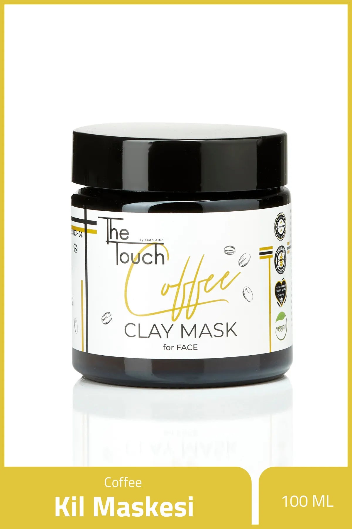 The Touch By Seda Altin Coffee Clay Mask voor gezicht (Koffiekleimasker) voor Alle huidtypes 100 ml