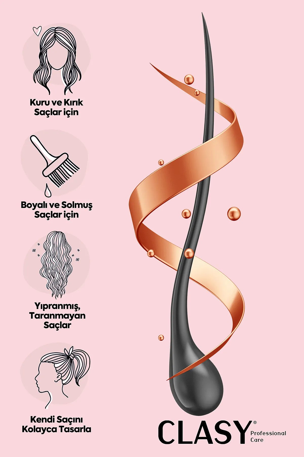 CLASY CARE Haarmasker Krachtige kruiden voor het revitaliseren van haar Arganolie/ Provitamine B5/ Macadamia-olie/ Gehydrolyseerde Keratine/ Haarlak voor alle haartypes, inclusief geverfd haar 250 ml