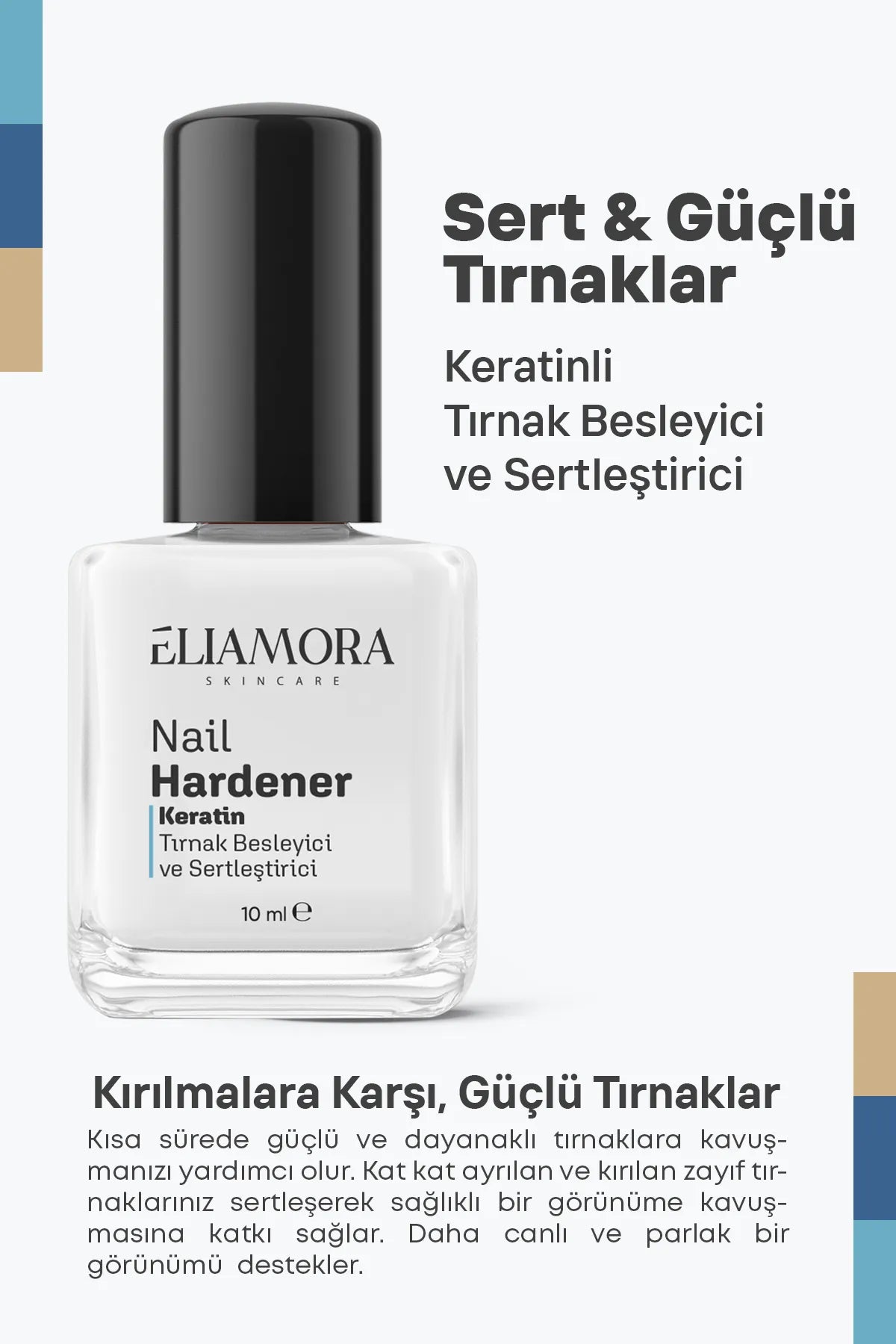 ELIAMORA Nagelverharder Verzorgende olie met Keratine/ Nagellak Nagelvoeder & Verharder 10 ml