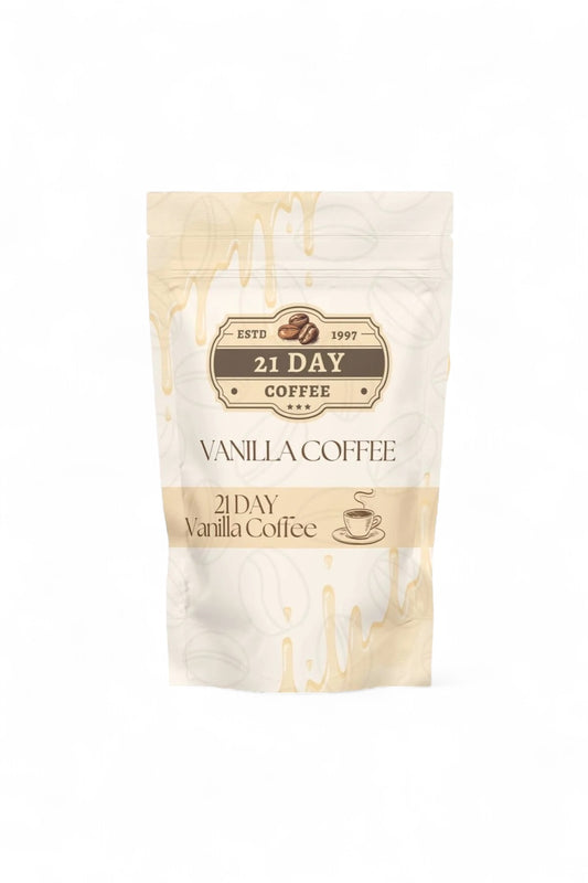 21 DAY  Coffee Vanille Koffie Inuline (Hindiba)(Cichoreiwortelvezel) & Bromelaïne Koffie Detox Afvallen 100 gr