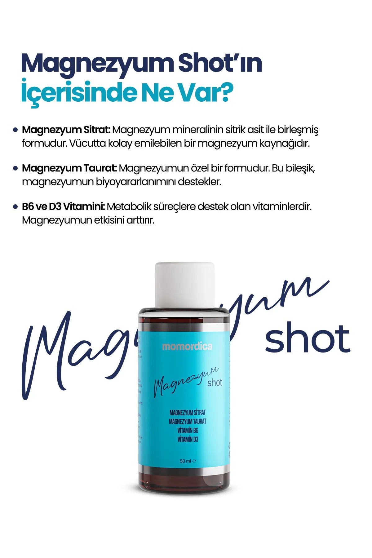 Momordica Magnesium Shot Citraat-Tauraat-Vitamine B6+D3 - 10 stuks - Ondersteunt de magnesiumbalans in lichaam - Spiergezondheid & Energieproductie bijdragen - Omgaan met stress - Slaapkwaliteit - Ondersteuning van zenuwstelsel - Uitstekende smaak