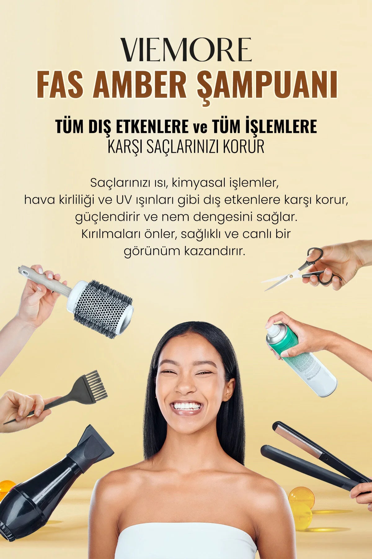 Viemore Shampoo - Marokkaanse Amber Haarshampoo - Herstellend Beschermend Zuiverend Versterkend Hydraterend Revitaliserend Anti-haarbreuk/Anti-roos/Anti-haarbreuk/Anti-pluis Glans Zonbescherming Volume/Volheid Groei-effect Alle Haartypen 400 ml