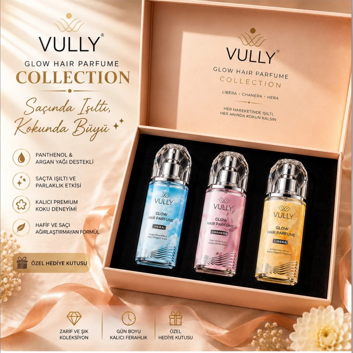 Vully Glow Hair Perfume Gift Set 3 x 100 ml – Chanera, Libera & Hera