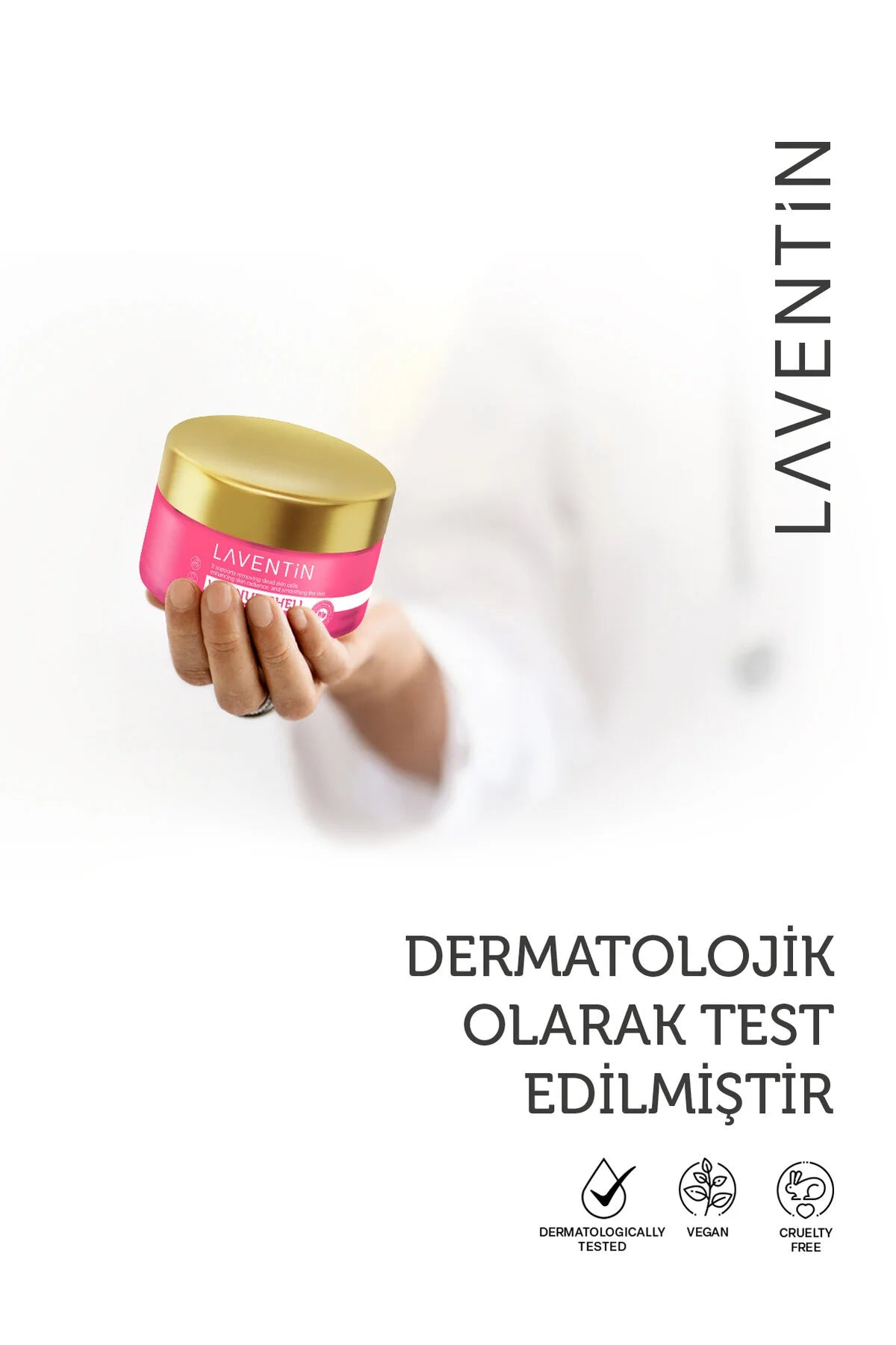 Laventin Body Scrub Purifying Moisturizing Walnut Shell - Intensieve Vochtondersteuning - Reinigend - Hydraterend - Haarverdunning - Hand-, Voet- en Lichaamsscrub/peeling - Legendarische geur van Japanse kersenbloesem - Dermatologisch getest 250ml