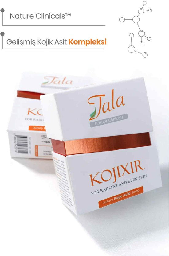 Tala Zeep Soap Kojixir Luxury Kojic Acid - Kojinezuur+Kurkuma+Citroenschil - Stralende en egale huid met Luxe kojiczuurzeep - Moleculaire oplossing voor anti-vlekken - Pakt onzuiverheden aan - Vermindert oneffenheid in teint - 120 gr