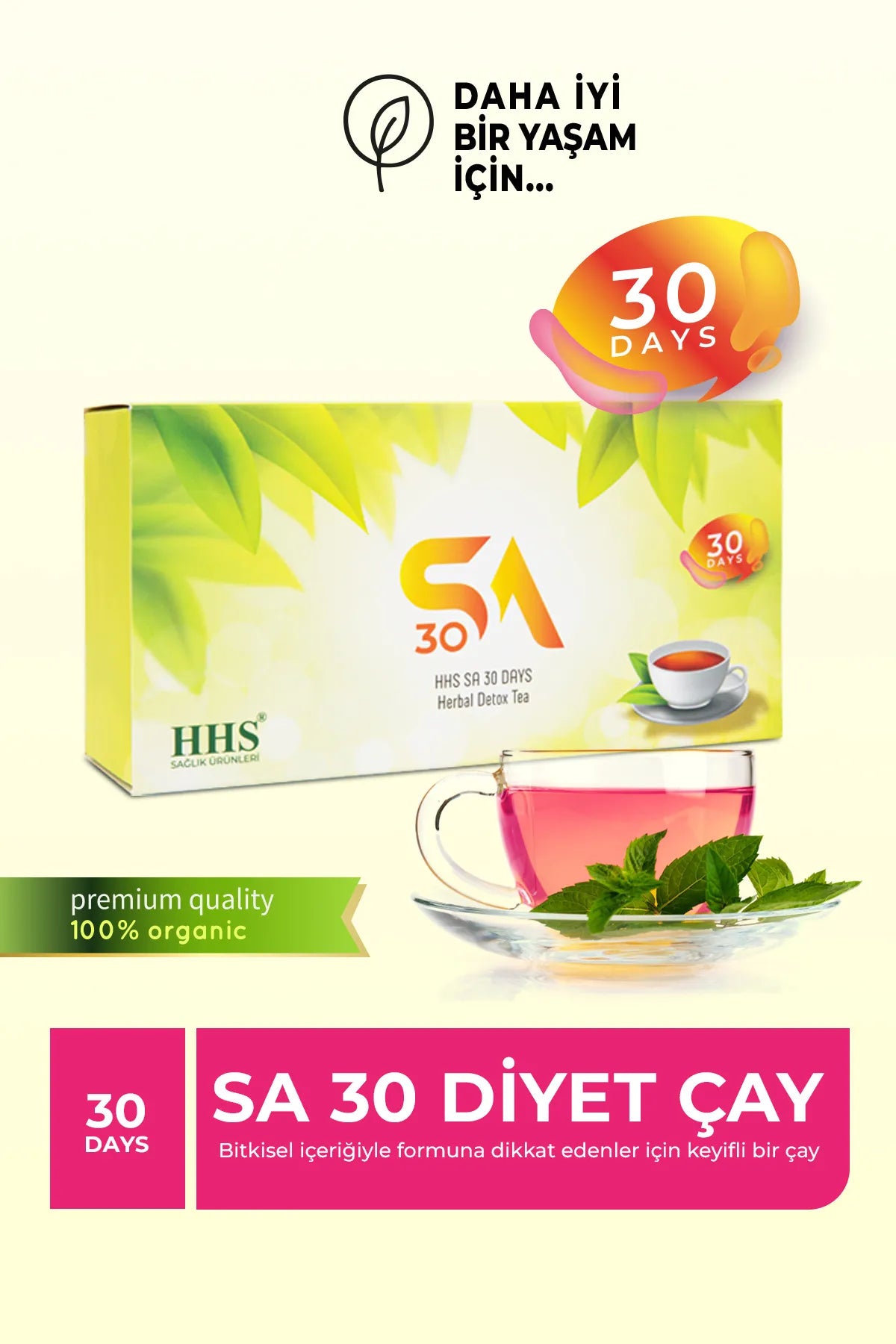 HHS SA30 Days Herbal Detox Tea - Kruidenthee voor dieet en detox - Form Tea - 30 zakjes