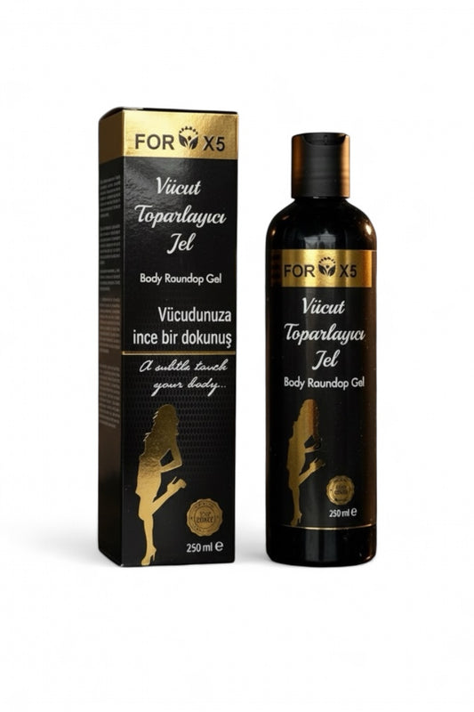 FORX5 Body Raundup Gel –LichaamsverstevigendeGel met Caffeïne & Plantaardige Extracten – Huidverstevigende en Hydraterende Bodylotion – 250 ml