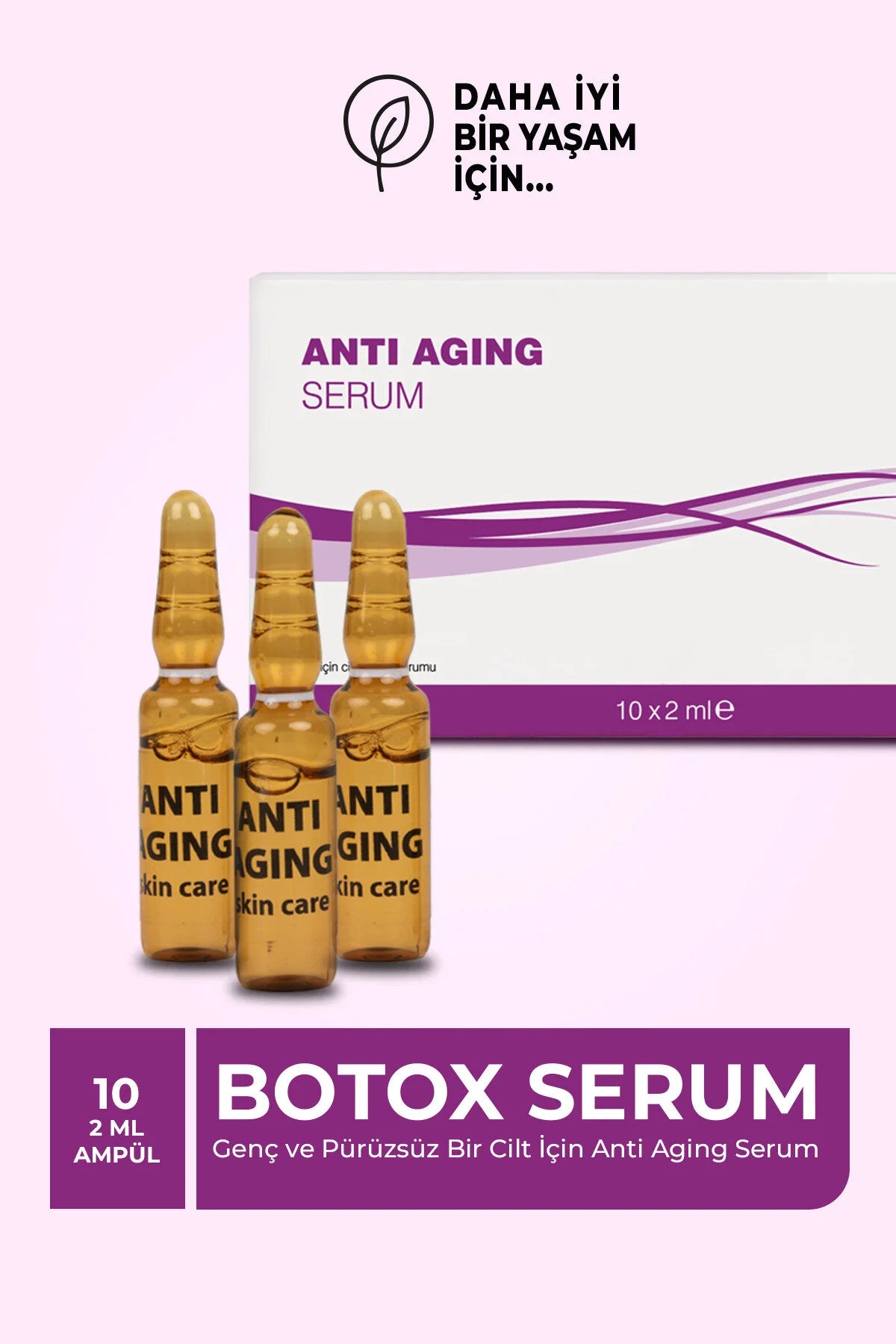 HHS Anti Aging Lifting Botox Serum - Intensieve Anti-Rimpel & Verstevigende Gezichtsserum - Met Hyaluronzuur / Collageen / Panthenol – 10 x 2 ml Ampullen