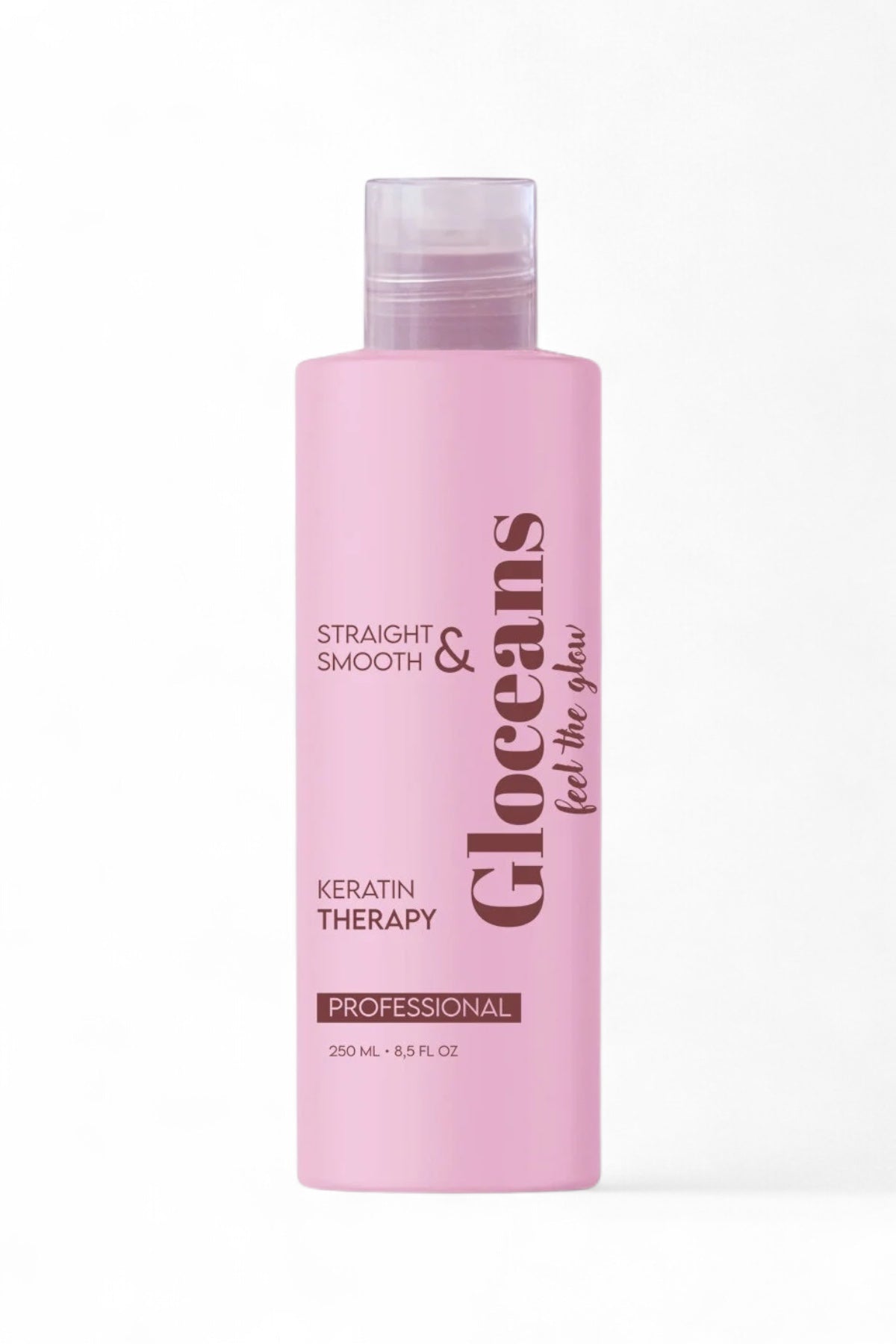 Gloceans Keratin Therapy Professional - Straight & Smooth- Keratine Behandeling voor Zacht en Glanzend Haar - Sterke en gezonde haarstructuur - Effectieve bescherming tegen hitte - Zonder Zout & Sulfaten - Professioneel Gebruik - 250 ml
