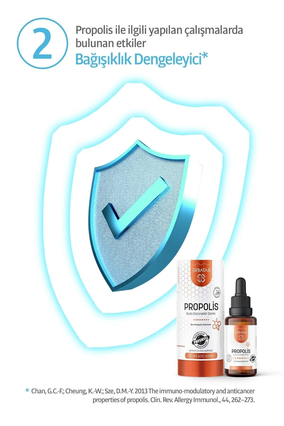 Erbatab Propolis Druppels - Wateroplosbare Propolis Extract - Natuurlijke Weerstandsversterker - 30 ml (600 druppels)