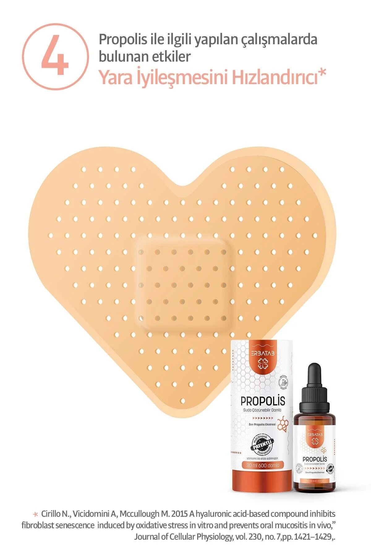 Erbatab Propolis Druppels - Wateroplosbare Propolis Extract - Natuurlijke Weerstandsversterker - 30 ml (600 druppels)