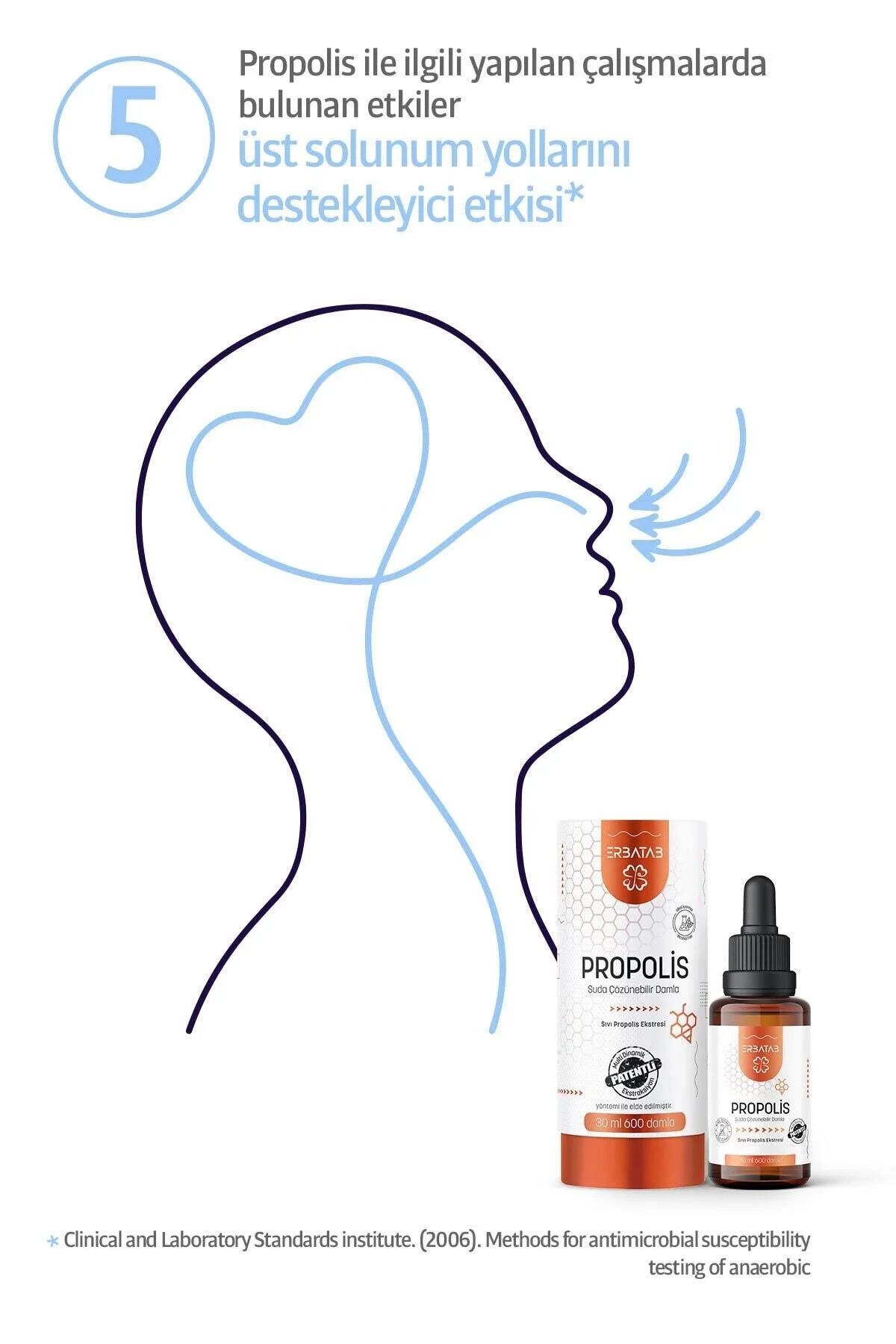 Erbatab Propolis Druppels - Wateroplosbare Propolis Extract - Natuurlijke Weerstandsversterker - 30 ml (600 druppels)