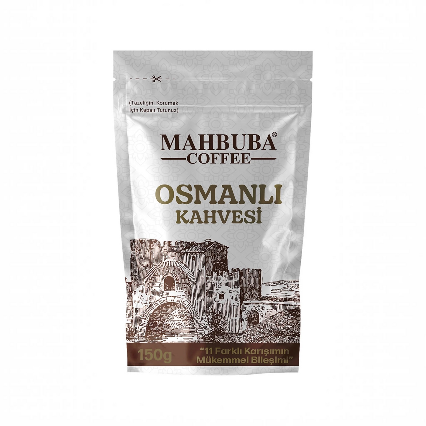 Mahbuba Osmanlı Kahvesi 150g | Traditionele Turkse Koffiemix met Kardemom, Mastic en Chocolade Aroma