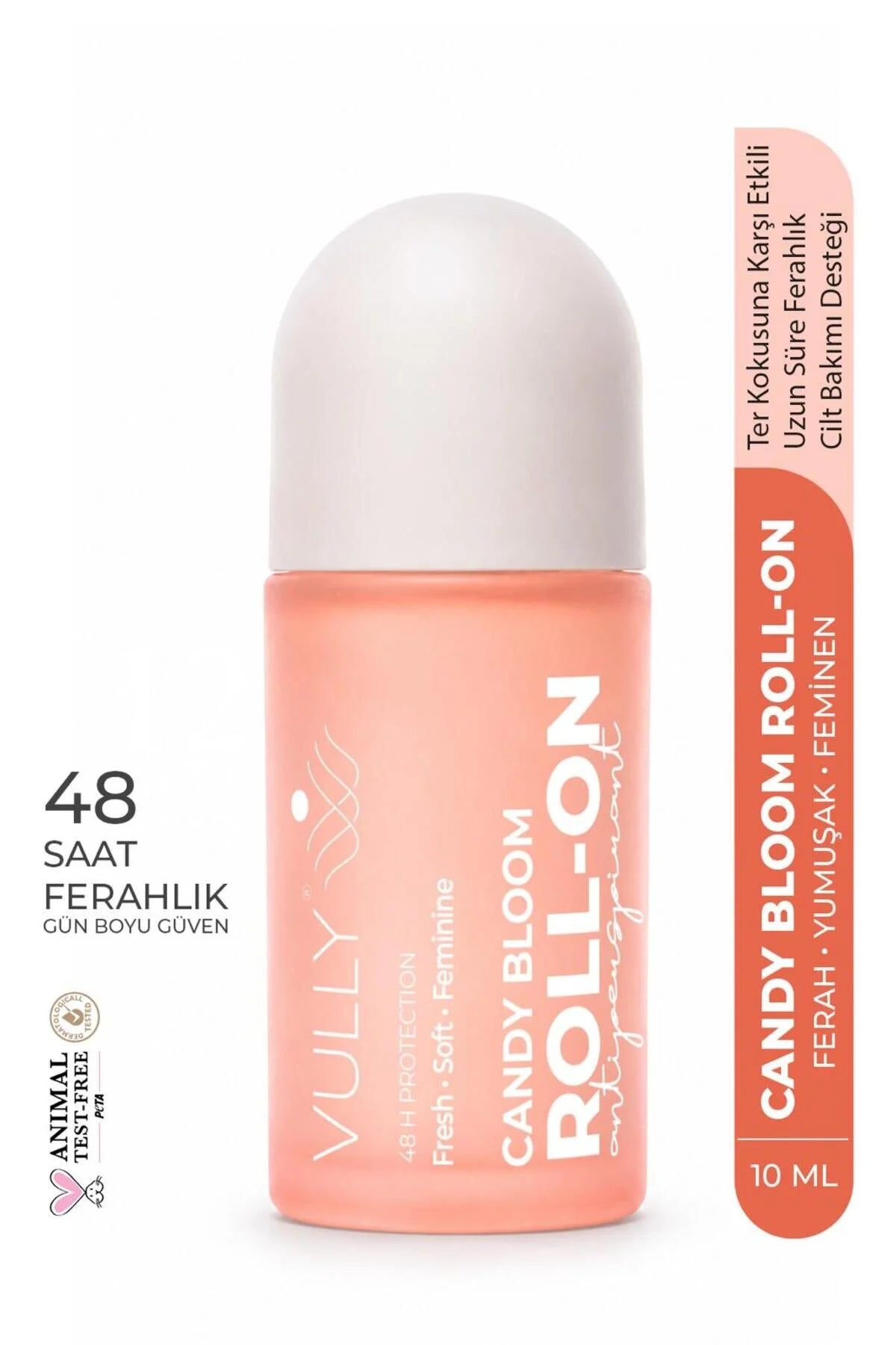 Vully Candy Bloom Roll-On Antitranspirant – 48 Uur Bescherming – Deodorant met Alpha-Arbutin, Tranexaminezuur & Amandelzuur – 50 ml