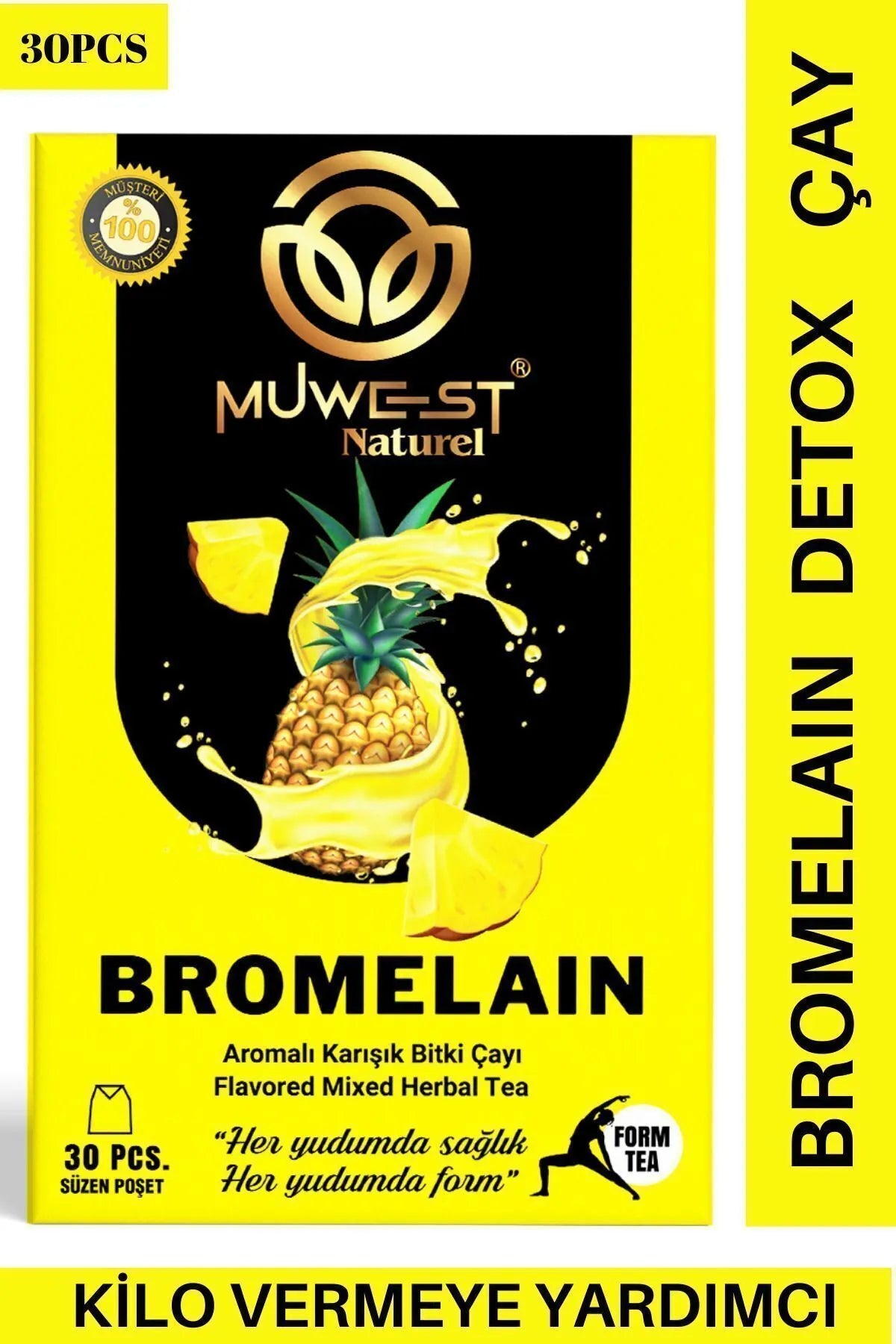 Muwest Doğal Bromelain Detoks Çayı 30 adet