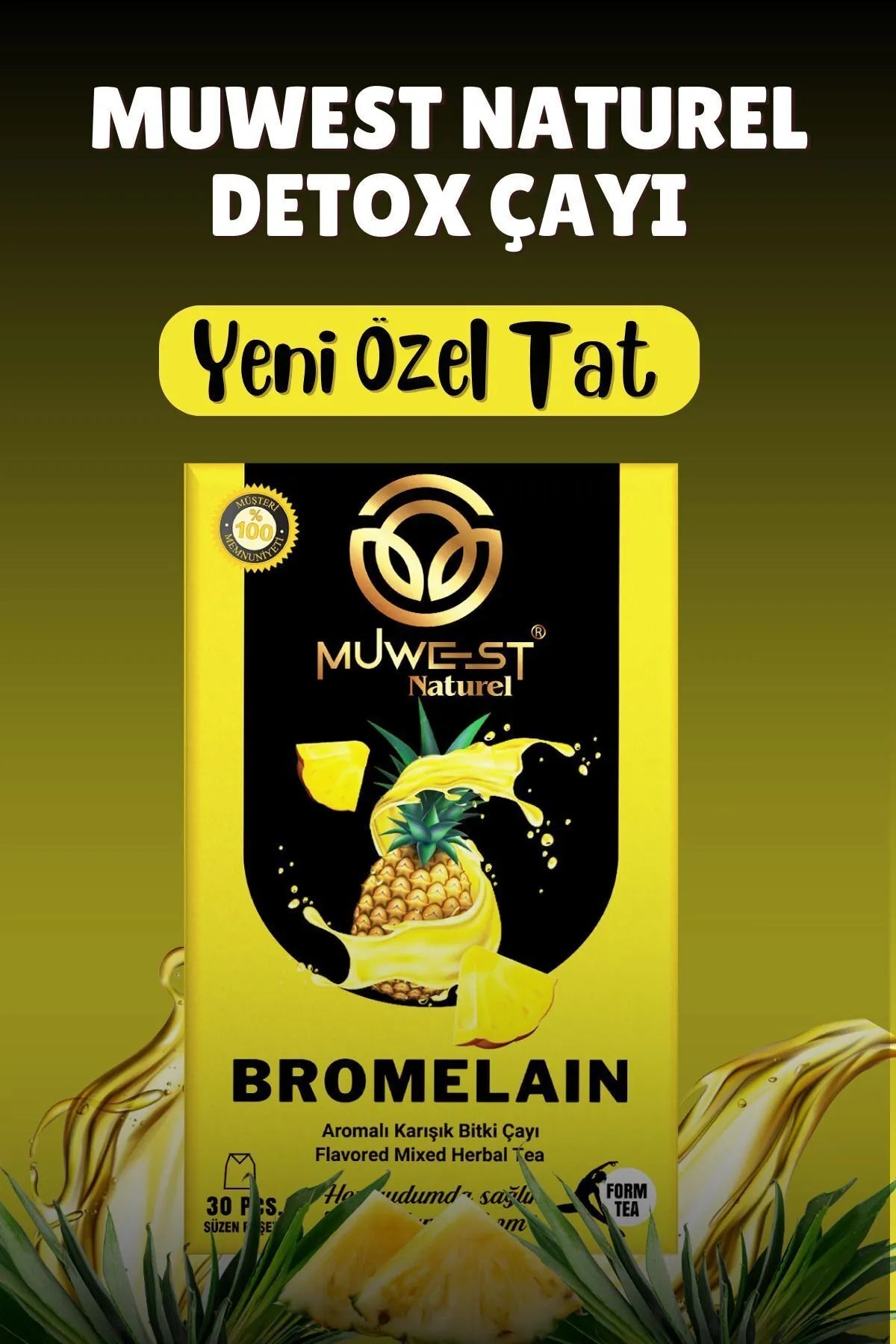 Muwest Doğal Bromelain Detoks Çayı 30 adet