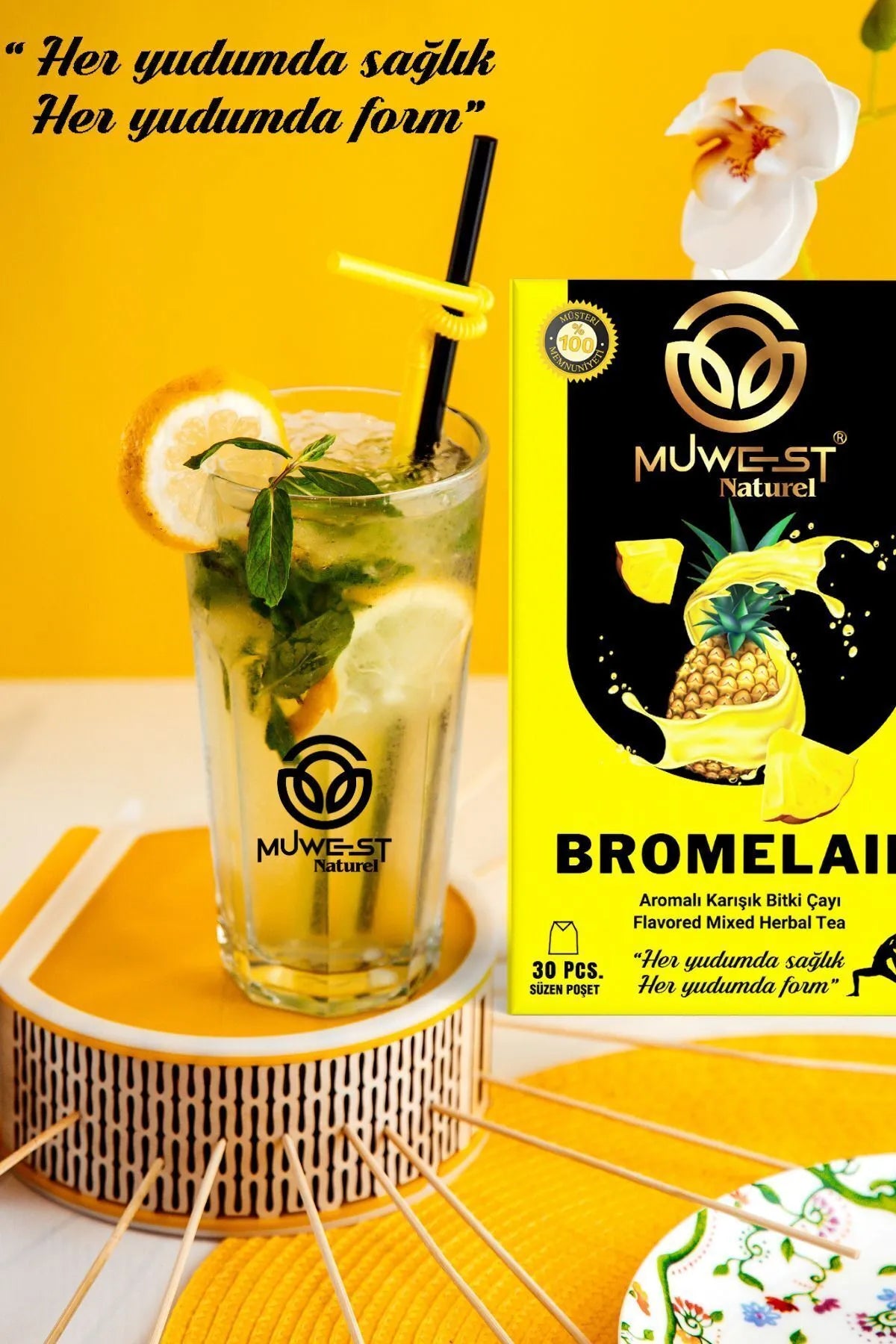 Muwest Doğal Bromelain Detoks Çayı 30 adet