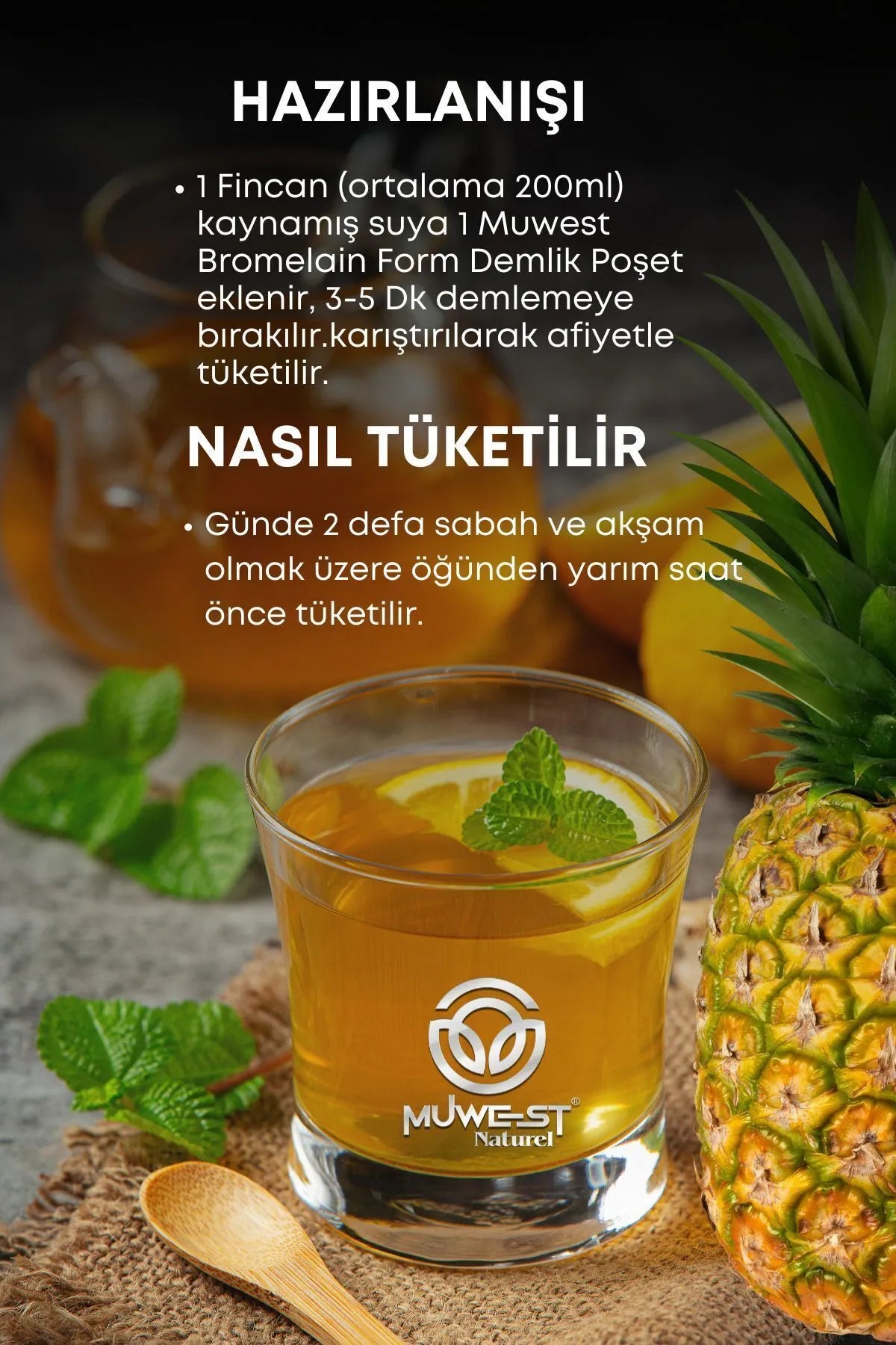 Muwest Doğal Bromelain Detoks Çayı 30 adet