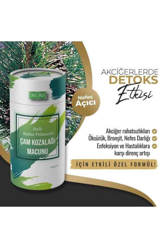 Nurs Lokman Hekim Dennenappelpasta met Honing en Eedmelasse 240 gr