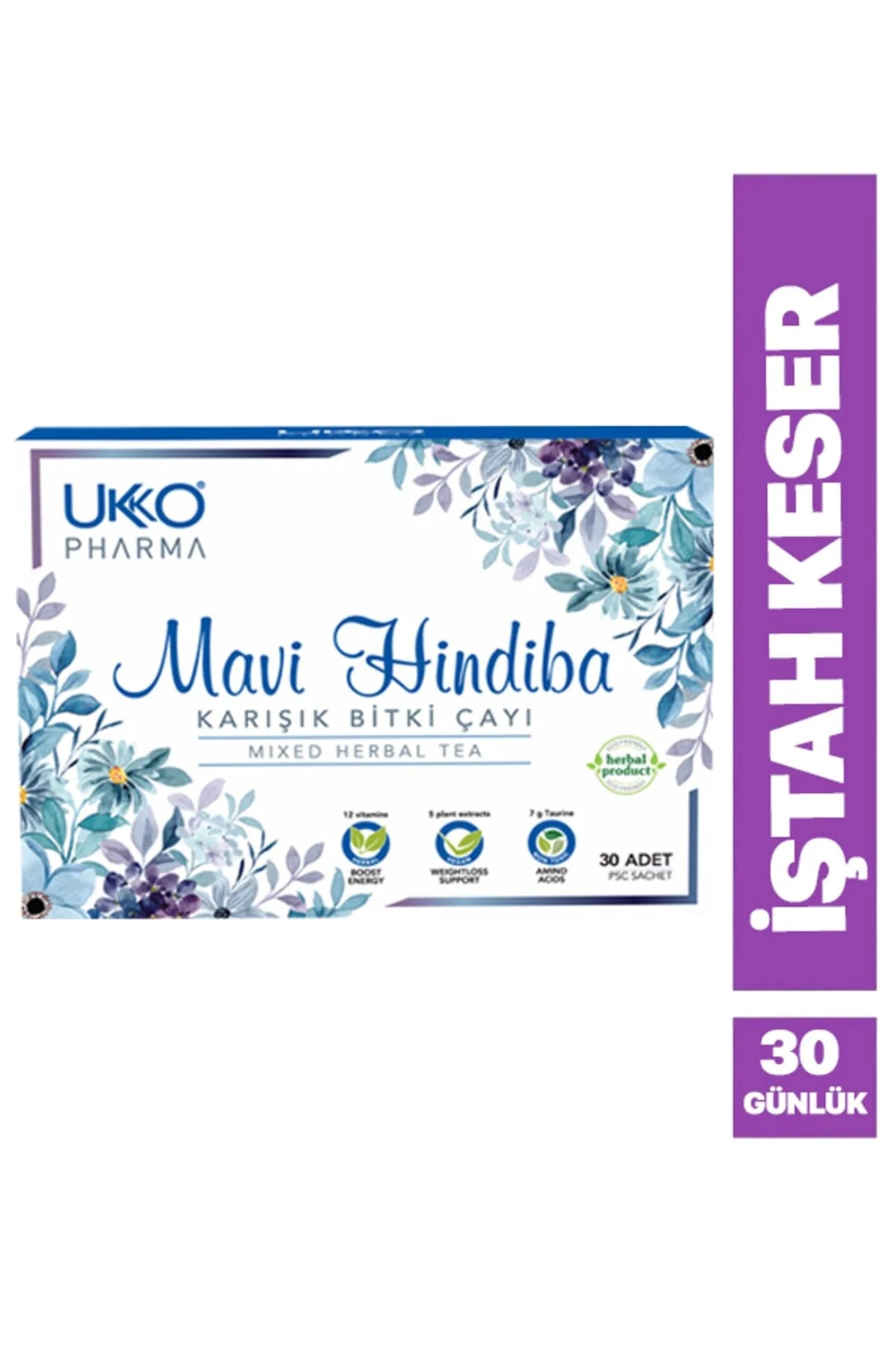 Ukko Pharma - Mavi Hindiba karışık bitki çayı Mavi Hindiba karışık bitki çayı Zayıflama ve Detoks Çayı